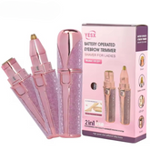 YESX HX-201 2-in-1 Eyebrow Trimmer & Facial Hair Shaver | Battery-Operated Portable Grooming Tool