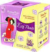 EziPants Disposable Period Panty – Premium Quality Ultra Absorbent Sanitary Pants, Leak-Proof & Comfortable Period Underwear, 10 Pcs Packet -
