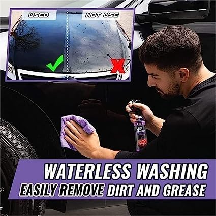 3 in 1 High Protection Quick Car Coating Spray, Ceramic Car Coating Spray Crystal Coating for Car Wax Spray Plastic Parts Refurbish Agent Car Hand Spray (100 ml)
