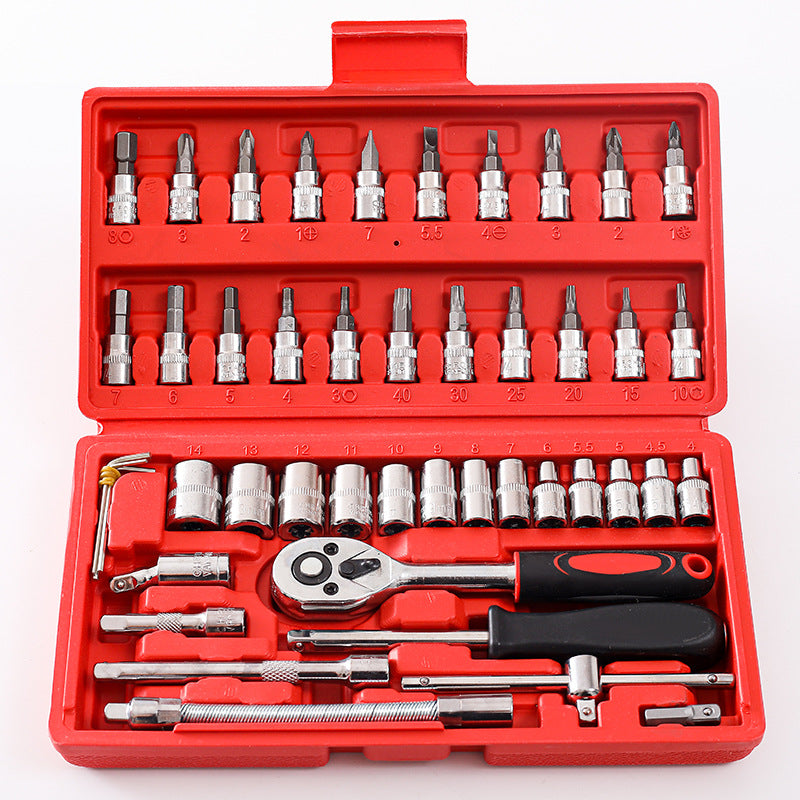 46 Pcs Toolkit for Bike Repairing, Maintenance, Home Repairs & DIY Use