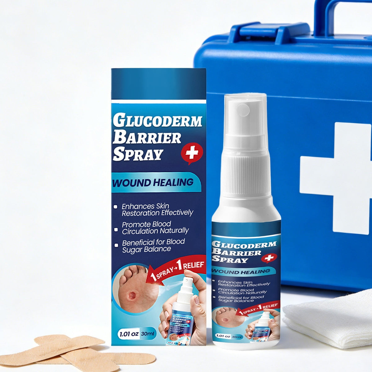 GlucoDerm Barrier Spray 30ml | Protective Skin Barrier Spray | Skin Care & Protection